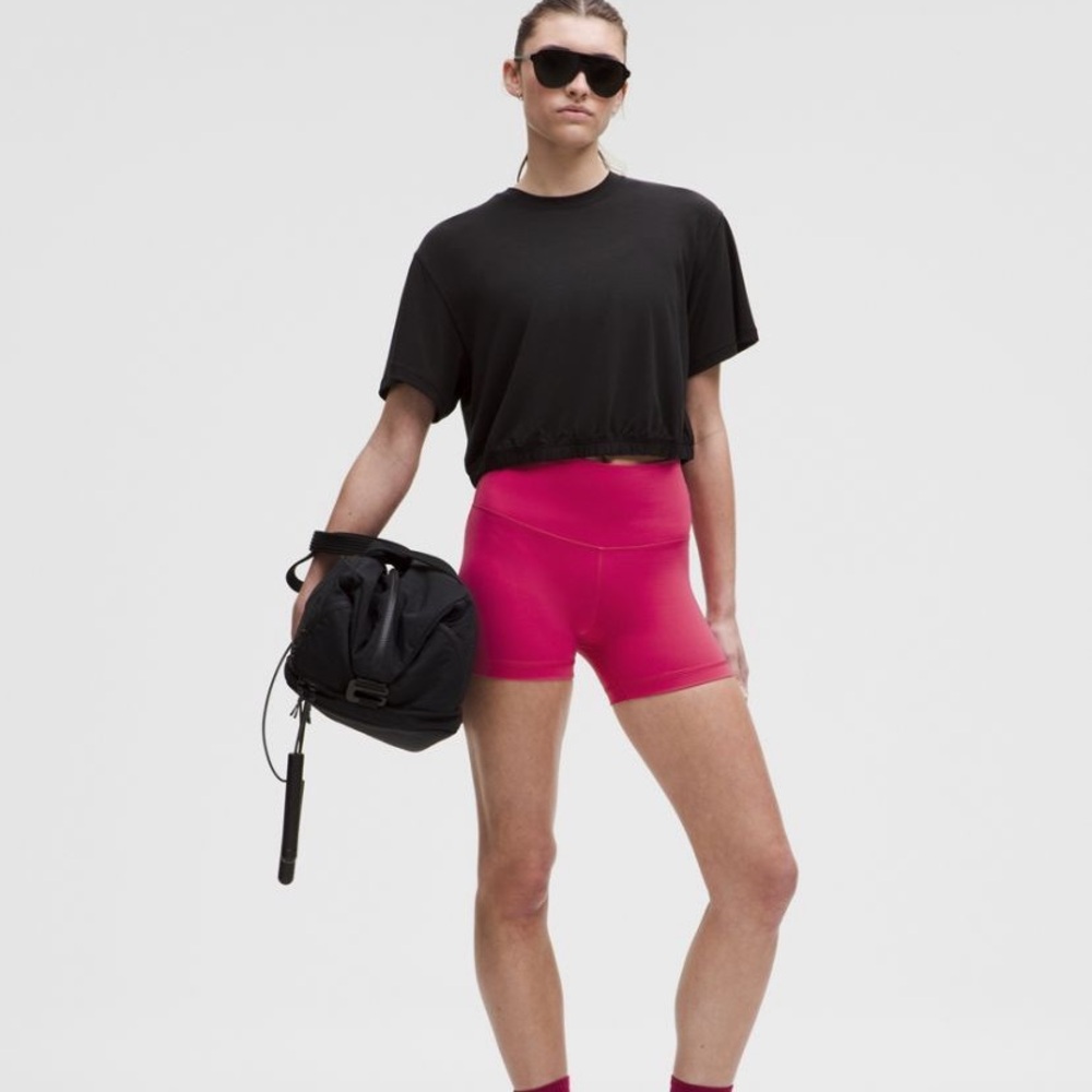 lululemon athletica Bright Pink High-Rise Bike Shorts